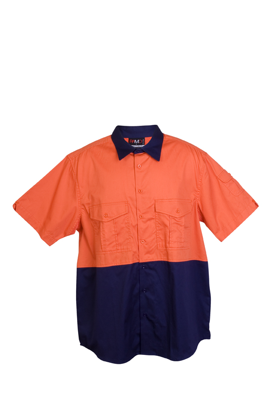 100% Combed Cotton Drill Short Sleeve