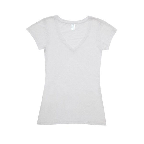 Ladies Burnout V-neck T-shirt