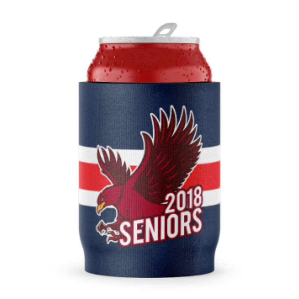 Schoolies Stubby Holders - Seniors 2018 with Eagle