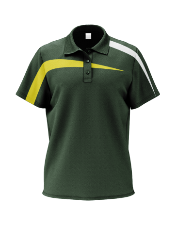 Dark Green & Yellow School Leavers Polo T-Shirts