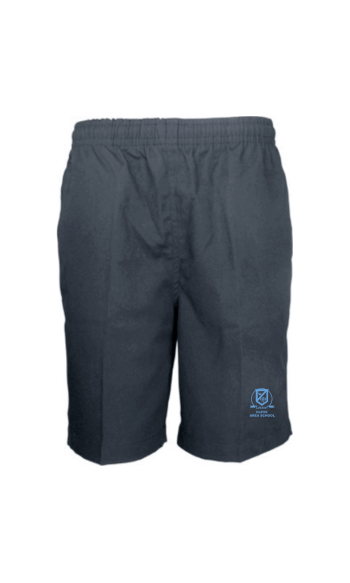Cleve Area School Elastic Waist Shorts Grey